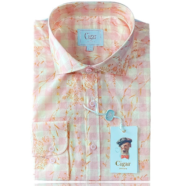 Cigar Couture "Sunset" Shirt (Pink) M1279