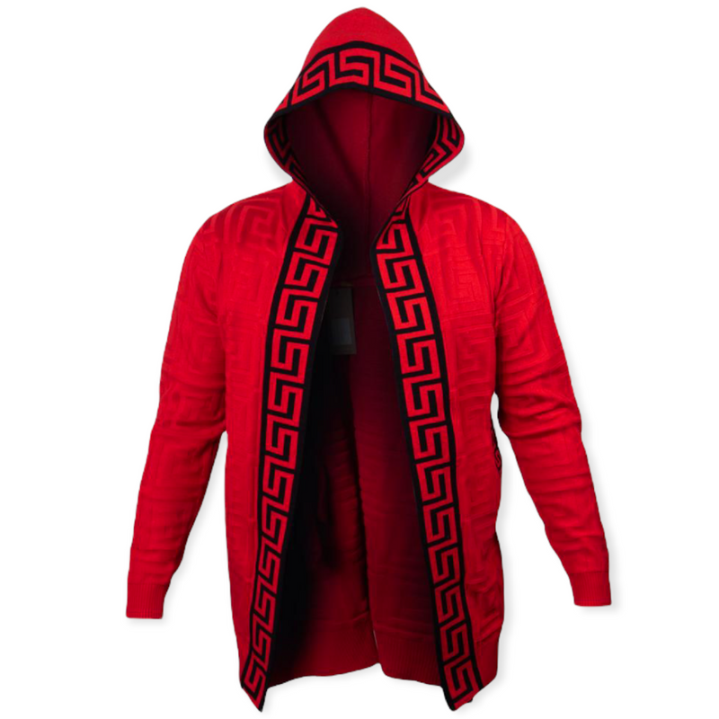 Prestige "A1" Cardigan Sweater 3/4 Length (Red) 421