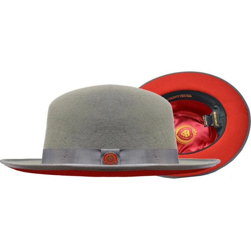 Bruno Capelo Red Bottom Hat "keenan" (Steel Gray/Red)