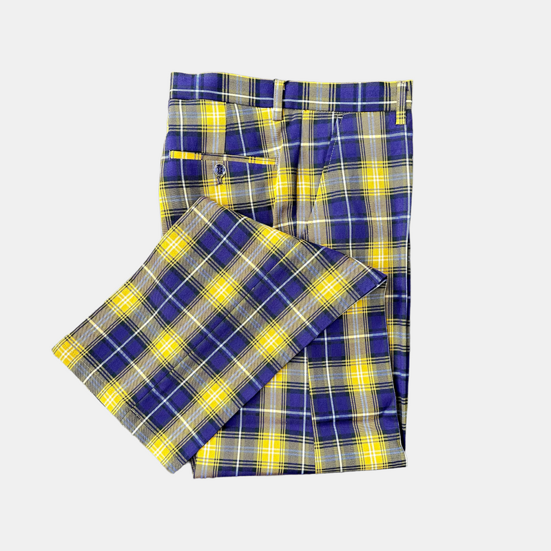 Prestige Plaid Pant (Purple/Gold) Purple-3