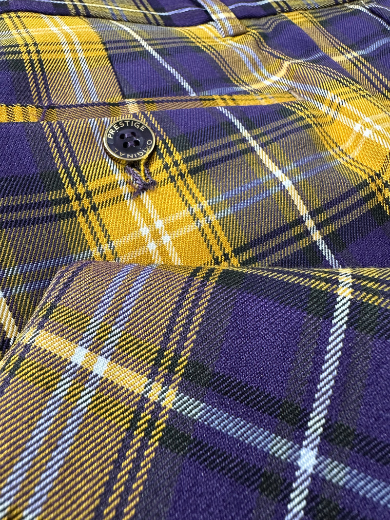 Prestige Plaid Pant (Purple/Gold) Purple-3