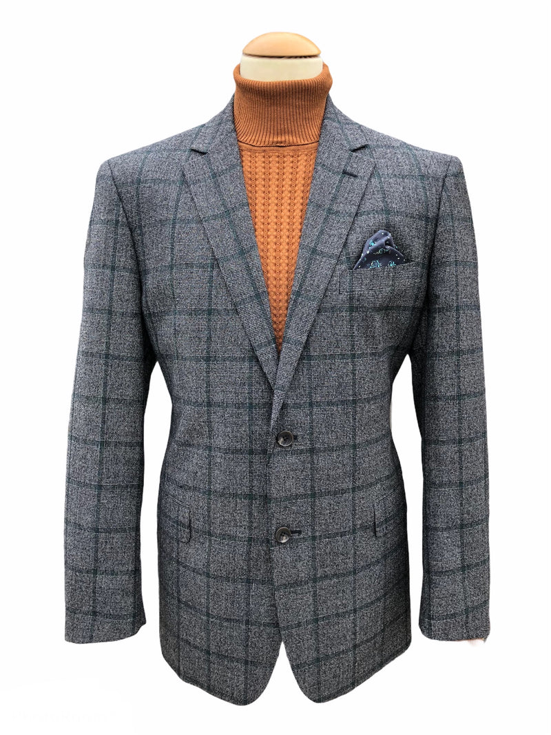 Renoir Sport Coat Window Pane (Gray/Green)