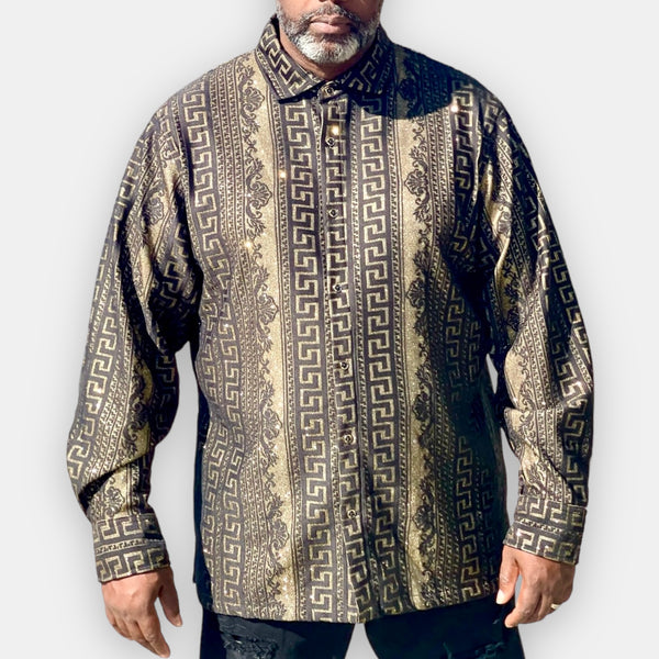 Prestige "Glitz" Luxury Shirt (Black/Gold)