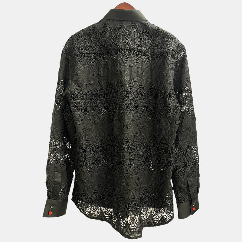 Lanzino "Stealth" Lace Shirt (Jet Black)