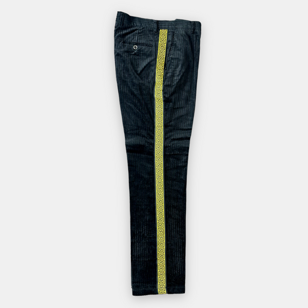 Prestige Luxury Greek Corduroy Pant (Black/Gold)