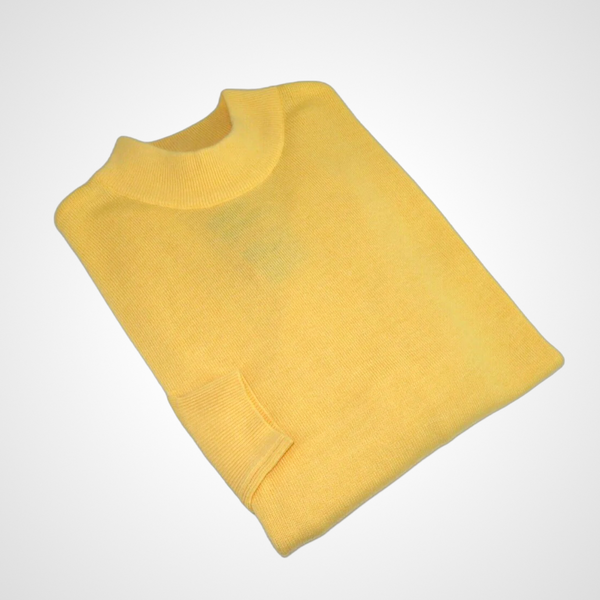 Inserch Cotton Blend Mock Sweater (Banana)