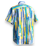 Inserch Linen Premium Shirt (Estate Blue/Yellow/White)