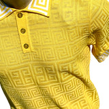 Prestige Greek Key Polo Luxury Knit (Yellow) 164