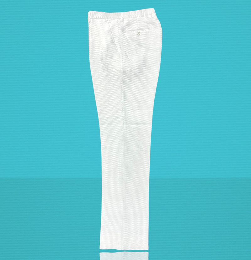 Prestige Plaid Pant (Pure White) White-4