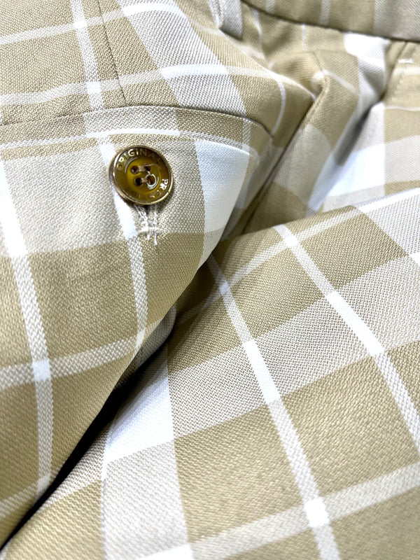 Prestige Plaid Pant (Khaki/White) 605 Khaki