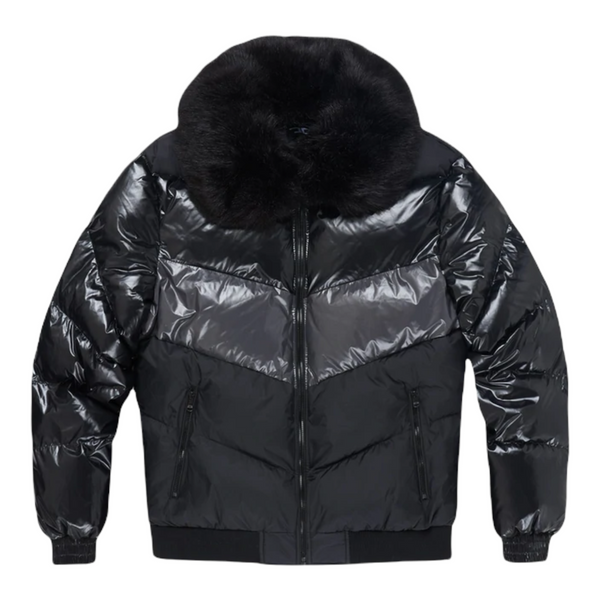 Jordan Craig Puffer Bomber Jacket (Triple Black)