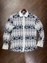 Lanzino "Stealth" Lace Shirt (Navy)