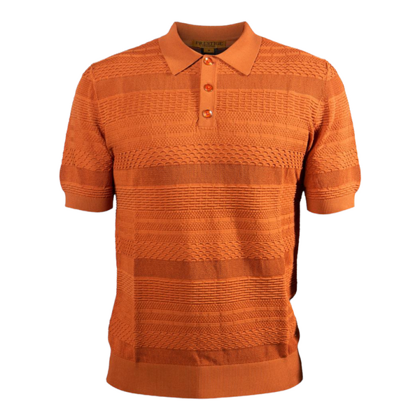 Prestige "Tatum"  Luxury Knit Polo (Adobe) 107