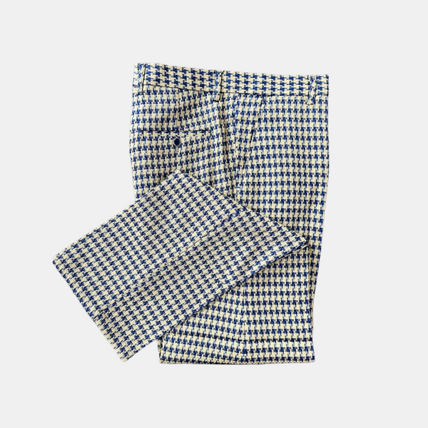 Prestige Plaid Pant (Beige/Navy) Navy-1