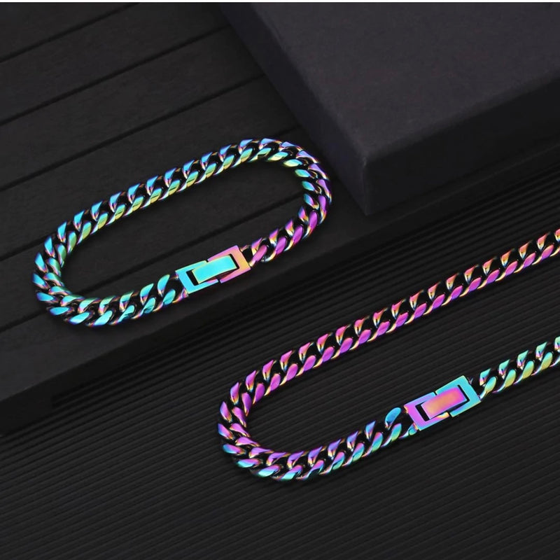 Kaliko "Chameleon" Cuban Link Chain (MultiColor)