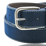 Stacy Adams Suede Belt "Ramsey" Denim Blue