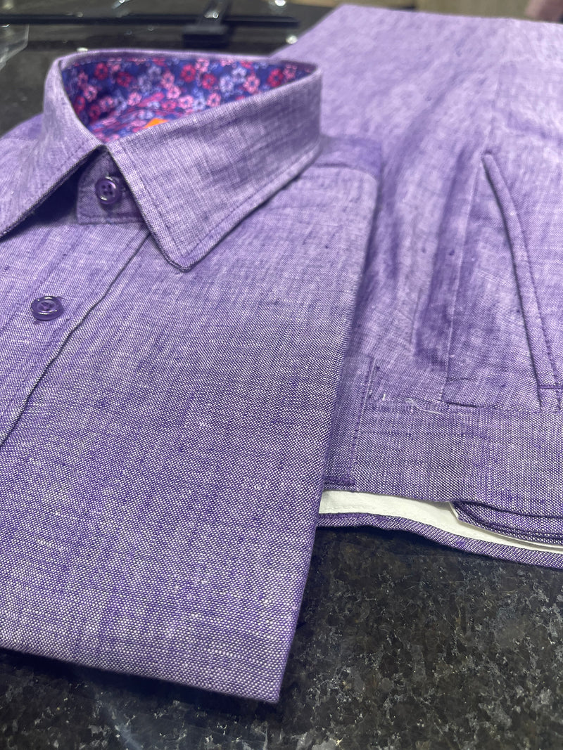 Inserch Linen Premium Shirt (Purple) 717