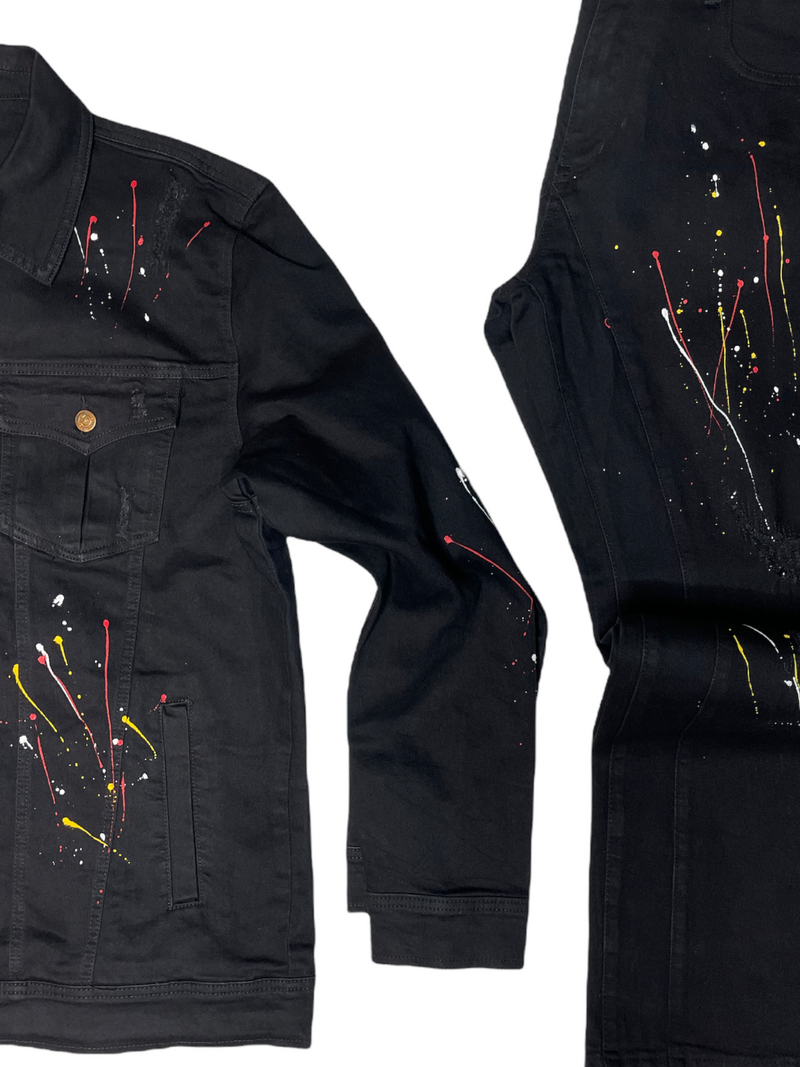 Stacy Adams "Splash" Denim Jacket (Black)