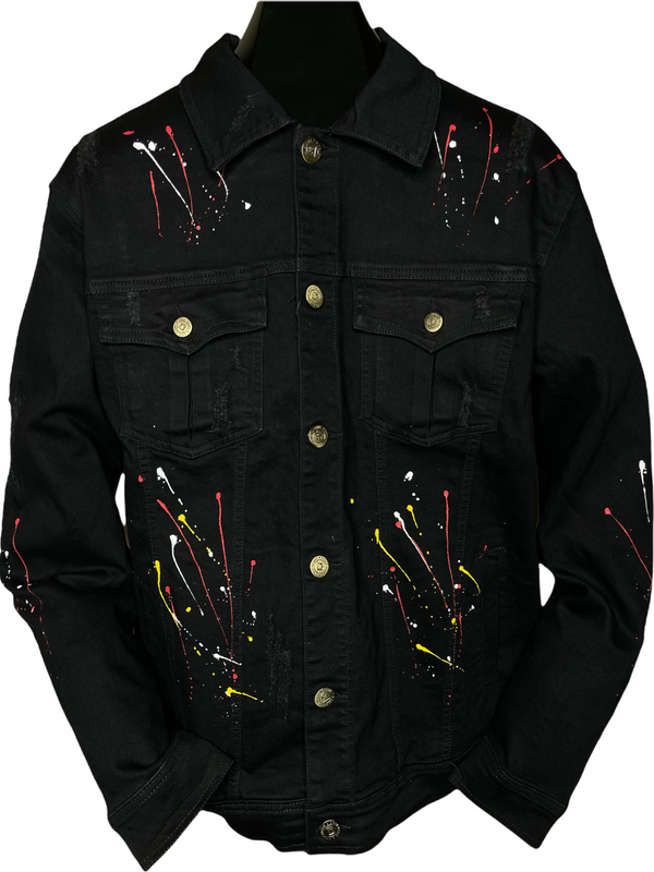 Stacy Adams "Splash" Denim Jacket (Black)