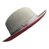 Bruno Capelo Red Bottom Hat "keenan" (Steel Gray/Red)