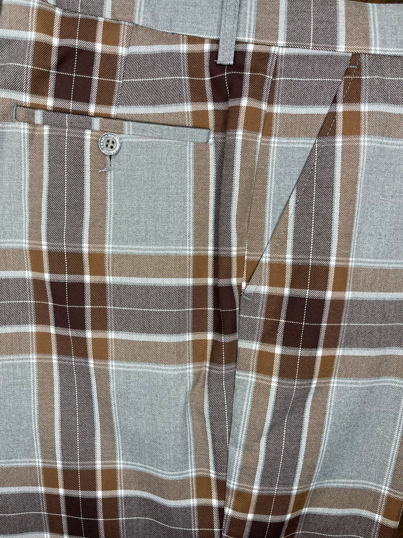 Prestige Plaid Pant (Gray/Brown) Gray-1