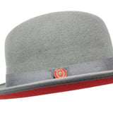 Bruno Capelo Red Bottom Hat "keenan" (Steel Gray/Red)