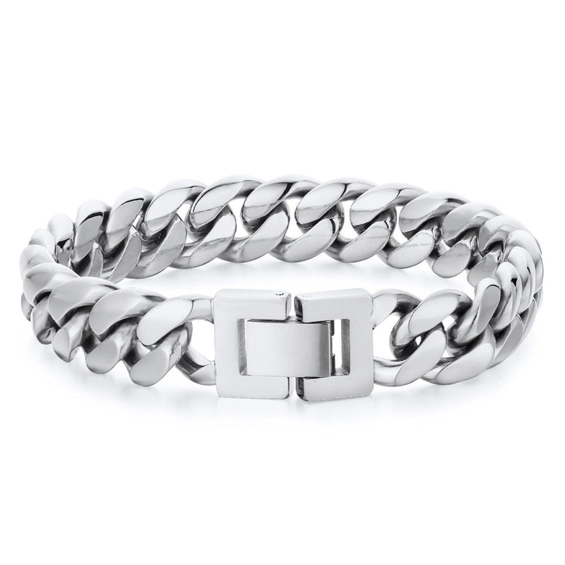 KALIKO cuban link "Delray" bracelet (silver) 12mm