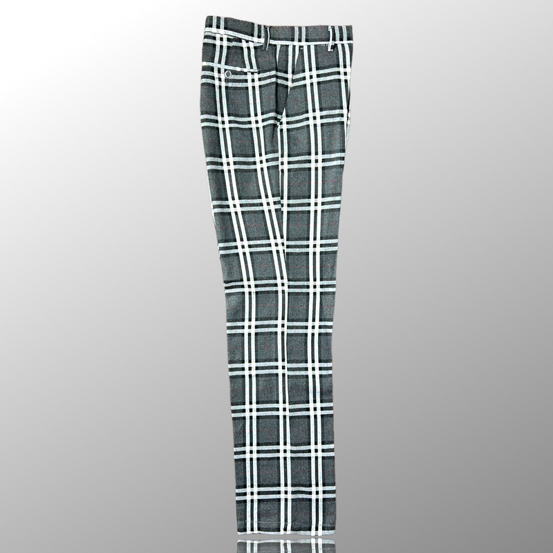 Prestige Plaid Pant (Charcoal/Black/White) Charcoal-2