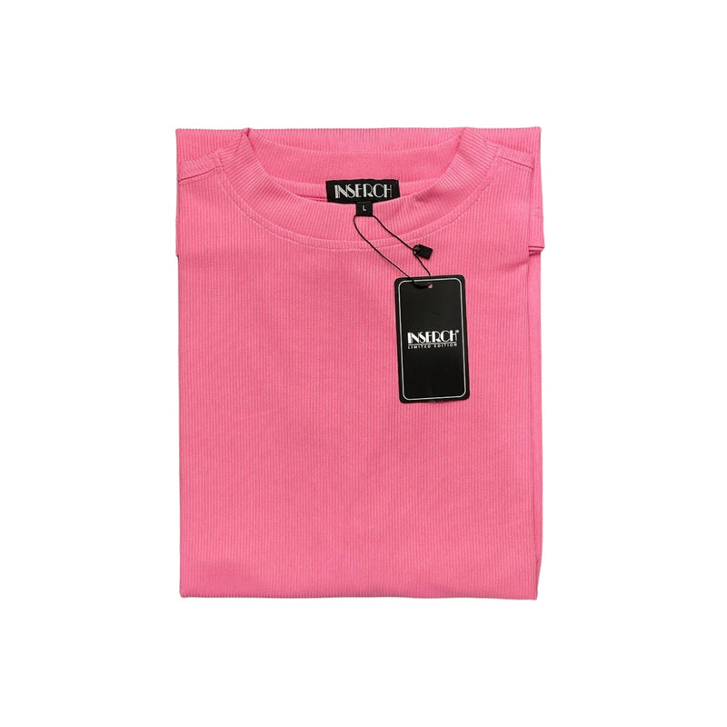 Inserch short sleeve mock (Summer Pink)