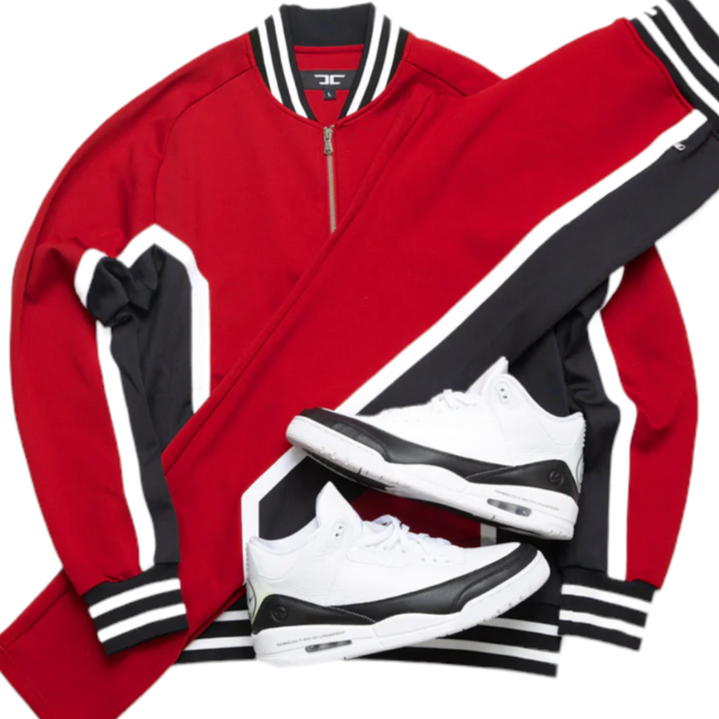 Jordan Craig Track "Trivarti" Jacket (Black/Red)