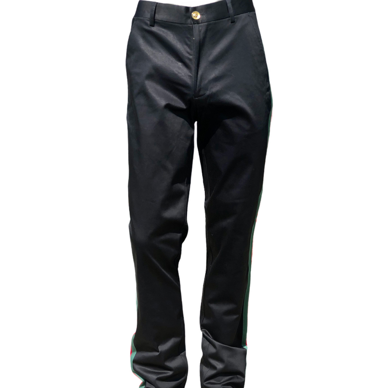 Prestige "Designer" Cotton Jean Pant (Black/Red/Green)