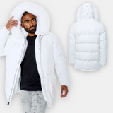 Jordan Craig Fur Lined Parka Coat (White)