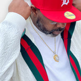 Prestige "Bugatchi2.0" 3/4 Length Hoodie (White/Red/Green) 475