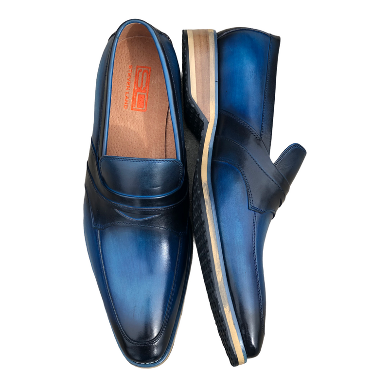 Steven Land Slip On Loafer (Blue) SL0100