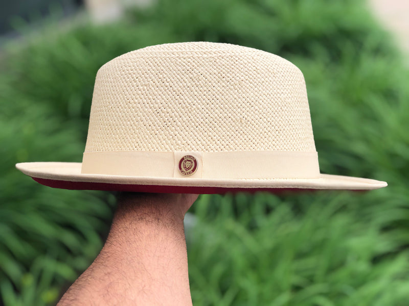 Bruno Capelo Straw Hat Luca (Natural/Red)