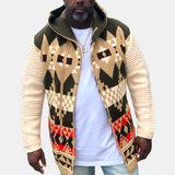 OIM "Azteka" Cardigan 3/4 Length Sweater Jacket (Beige/Green)