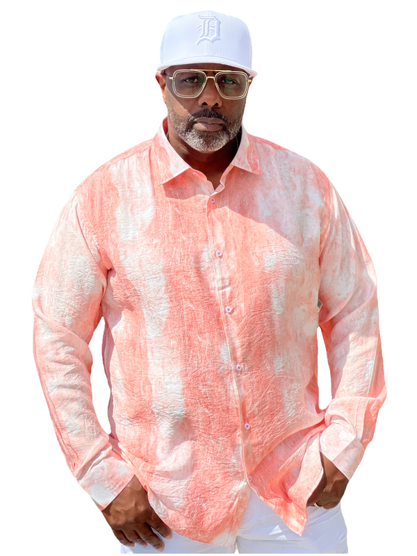 Cigar Couture "Sunset" Shirt (Peach) S4060