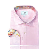 Cigar Couture "Diablo" long sleeve linen shirt (Pink)