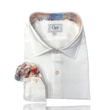 Cigar Couture "Diablo" long sleeve linen shirt (White)