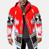 Tribal Cardigan Sweater 3/4 Length (Red/Black/Blue) OIM