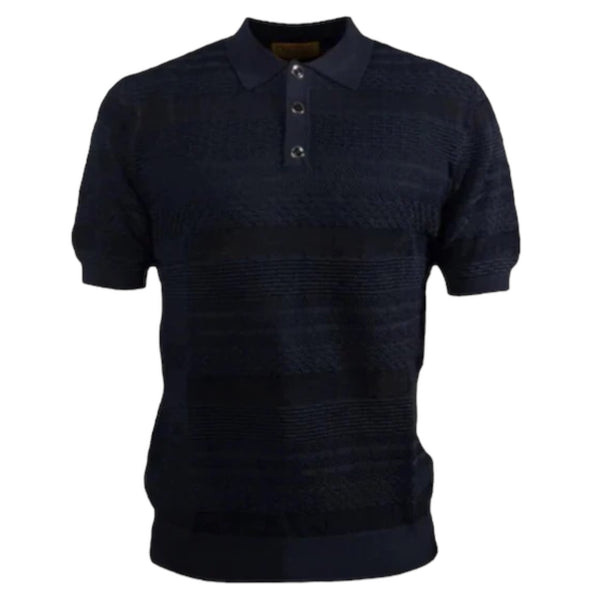 Prestige "Tatum"  Luxury Knit Polo(Black) 107