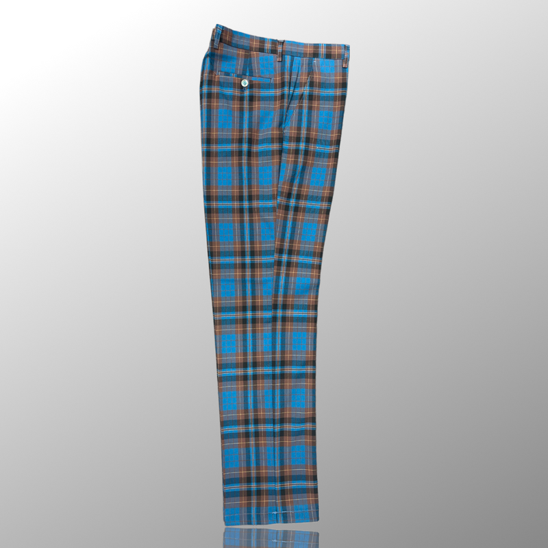 Prestige Plaid Pant (Teal/Brown/Black) Teal