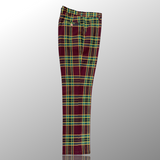 Prestige Plaid Pant (Burgundy/Green/Gold) Wine-3