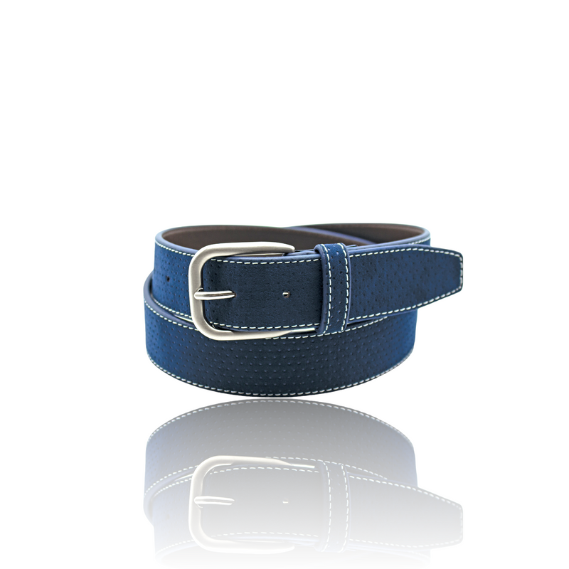 Stacy Adams Suede Belt "Ramsey" Denim Blue