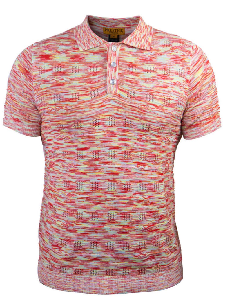 Prestige Polo Knit (Red Brick/Yellow)