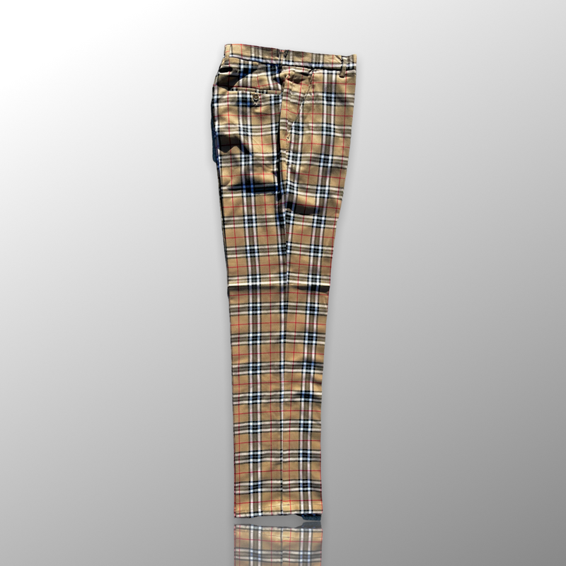 Prestige Plaid Pant (Tan/Black/White) Tan-1