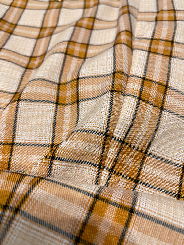 Prestige Plaid Pant (Peach/Gold) 805 Gold