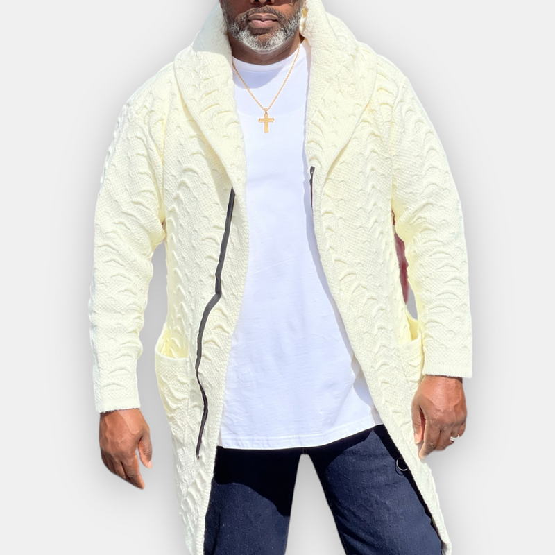 Lcr 3/4 length "kensington" Cardigan (Winter White).