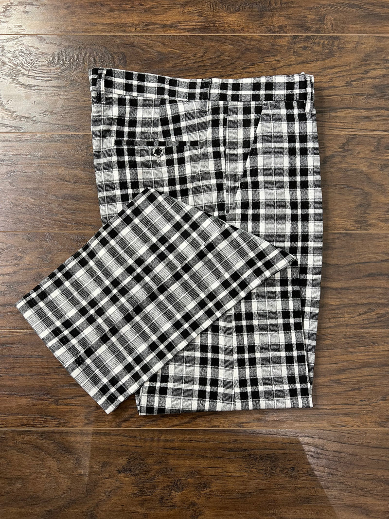 Prestige Plaid Pant (Black/White) Black-6