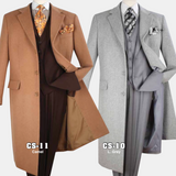 Full Length "Wallstreet" Topcoat (Tan & Light Gray)